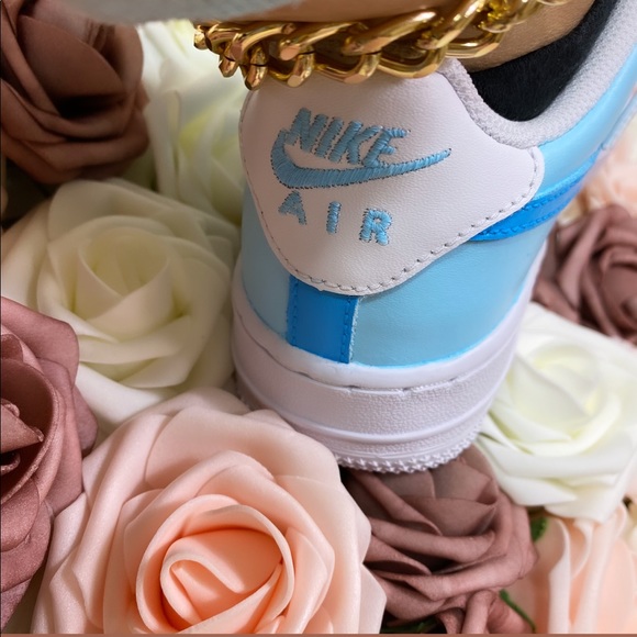 Nike Air Force 1s Custom Baby Blue - Picture 5 of 10